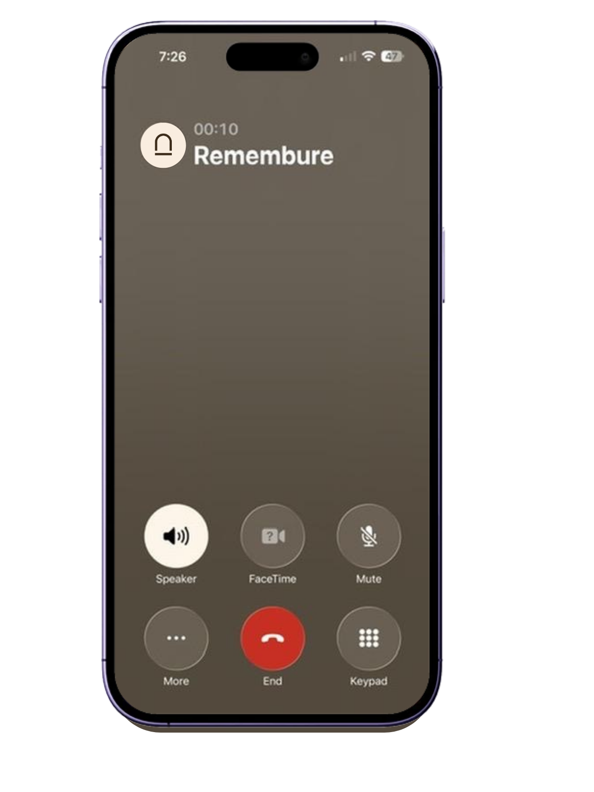 Active call with Remembure